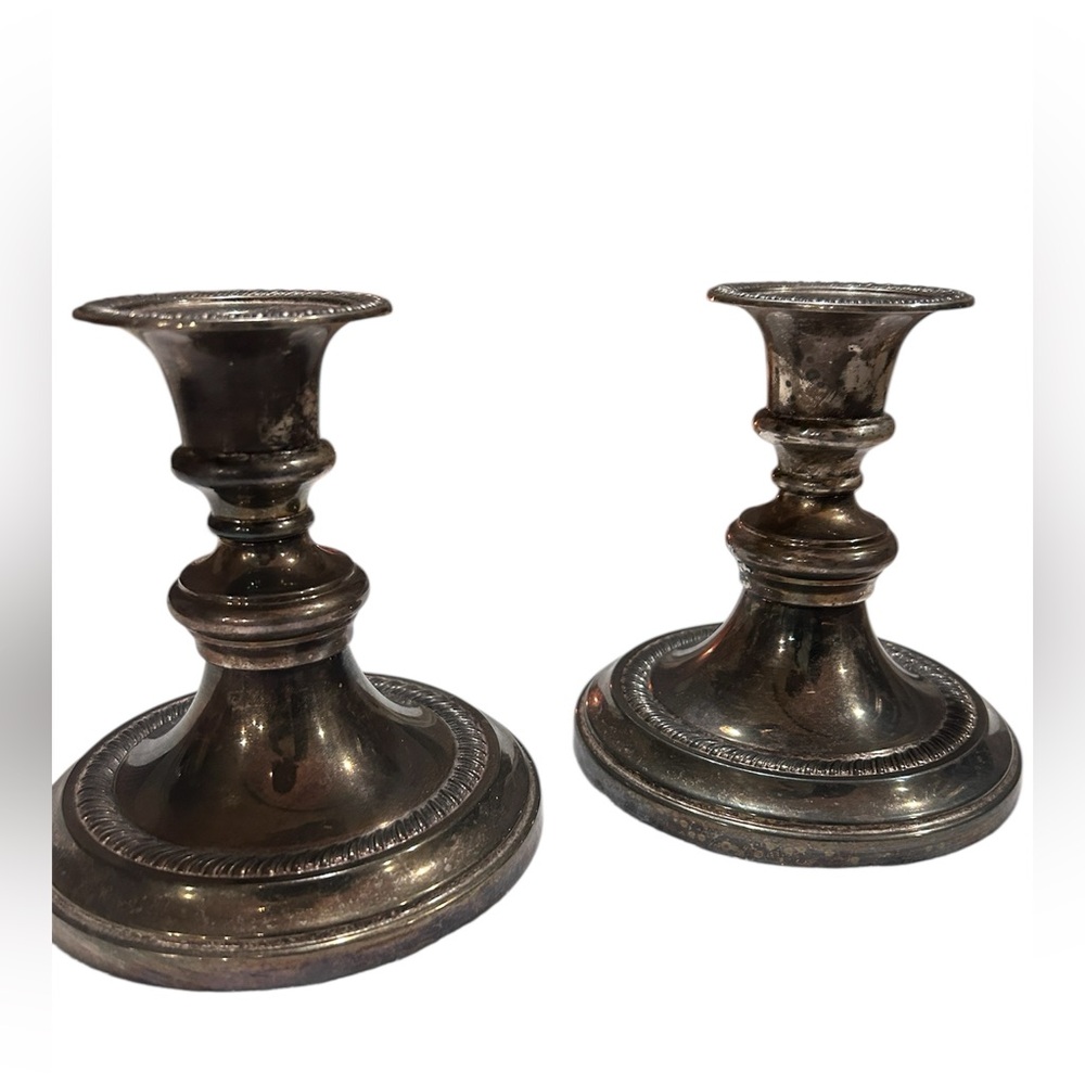 Waterford silver plated candlesticks (2)